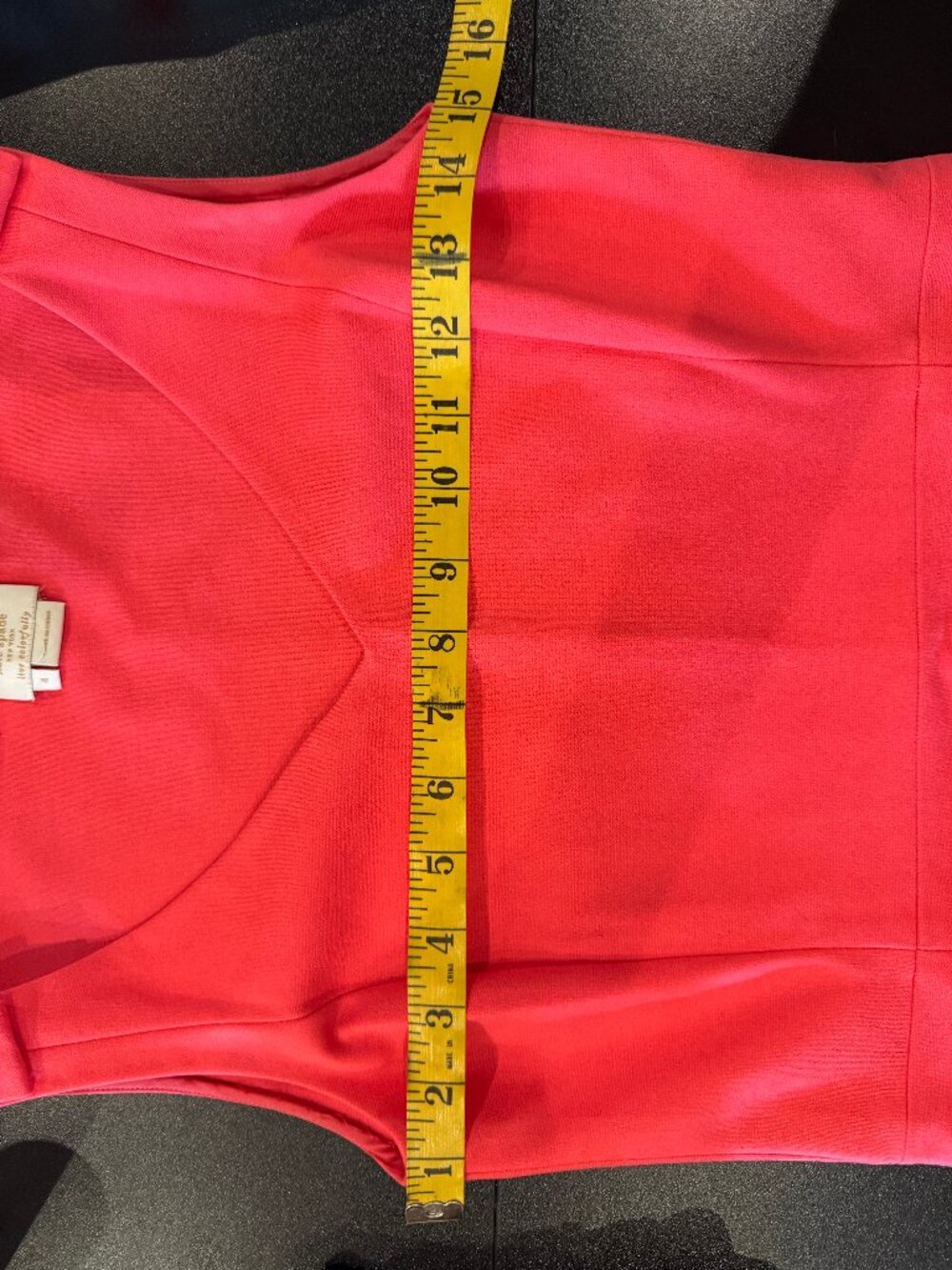 Kate Spade Coral Sleeveless Peplum Tank Top Size 4 - Picture 3 of 5